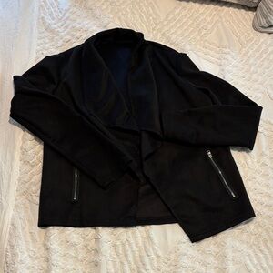 Elegant Black Women's Blazer with Zipper Details